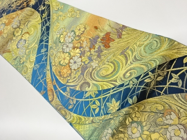 JAPANESE FUKURO OBI / WOVEN IRIS